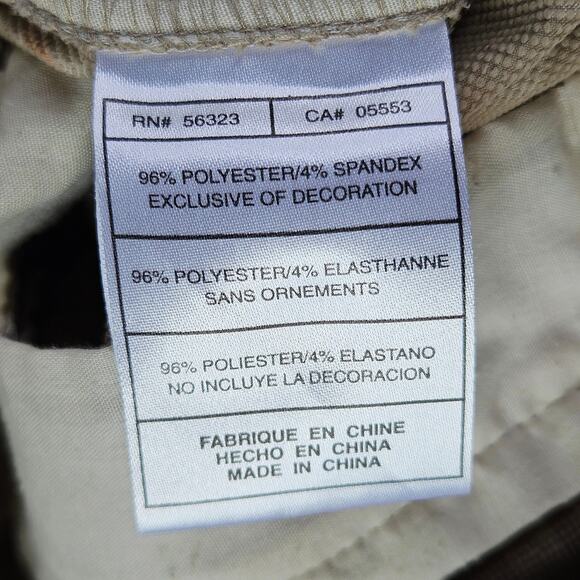 Nike Golf Shorts Dry Fit Size 42Tan White Plaid Flat Front Performance - Picture 10 of 14